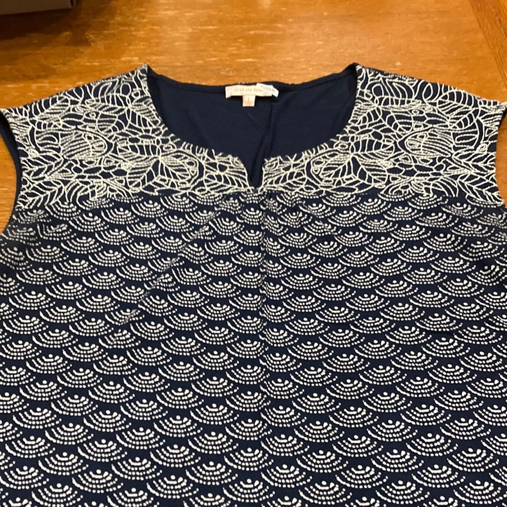 Cap sleeve shirt. Skies are Blue from StitchFix.